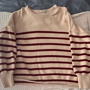 Madewell Ivory Textured Knit Pullover